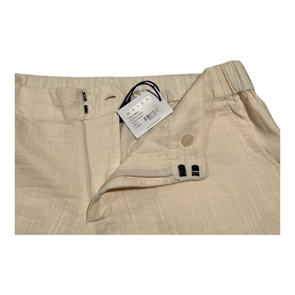 NWT Hatch Maternity The Hallies Shorts Size 2 Beige Pull-On Comfy MSRP $128 - Picture 4 of 16